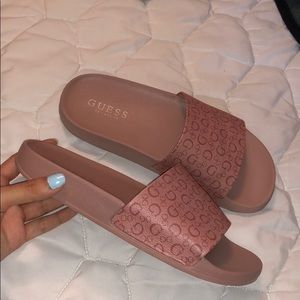 SOLD Nude/pink GUESS slides